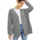 thumbnail image 2 of Suéteres de Rayas para Mujer, Suéteres de Botones Grandes, Cuello en V, Prendas de Punto Sueltas. Gris XL, 2 of 7