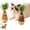 Angry & Happy Carrot, variant on Wooden Wobble Cat Toy, Natural Beechwood Self-Righting Tumbler – 2-Pack Angry & Happy Carrot Kicker, Interactive Silent Cat Toy for Indoor Cats, Battery-Free Plush, Aesthetic Home Decor Gift