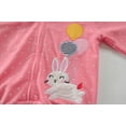 thumbnail image 4 of POPTEM Toddler Girls Hoodies Rabbit Print Hooded Sweatshirts Zipper Jacket Girls Clothes 5T, 4 of 7