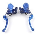 thumbnail image 1 of Par de palancas de cilindro maestro de embrague de bomba de freno hidráulico de motocicleta CNC de 22 mm ajustables en azul, 1 of 9