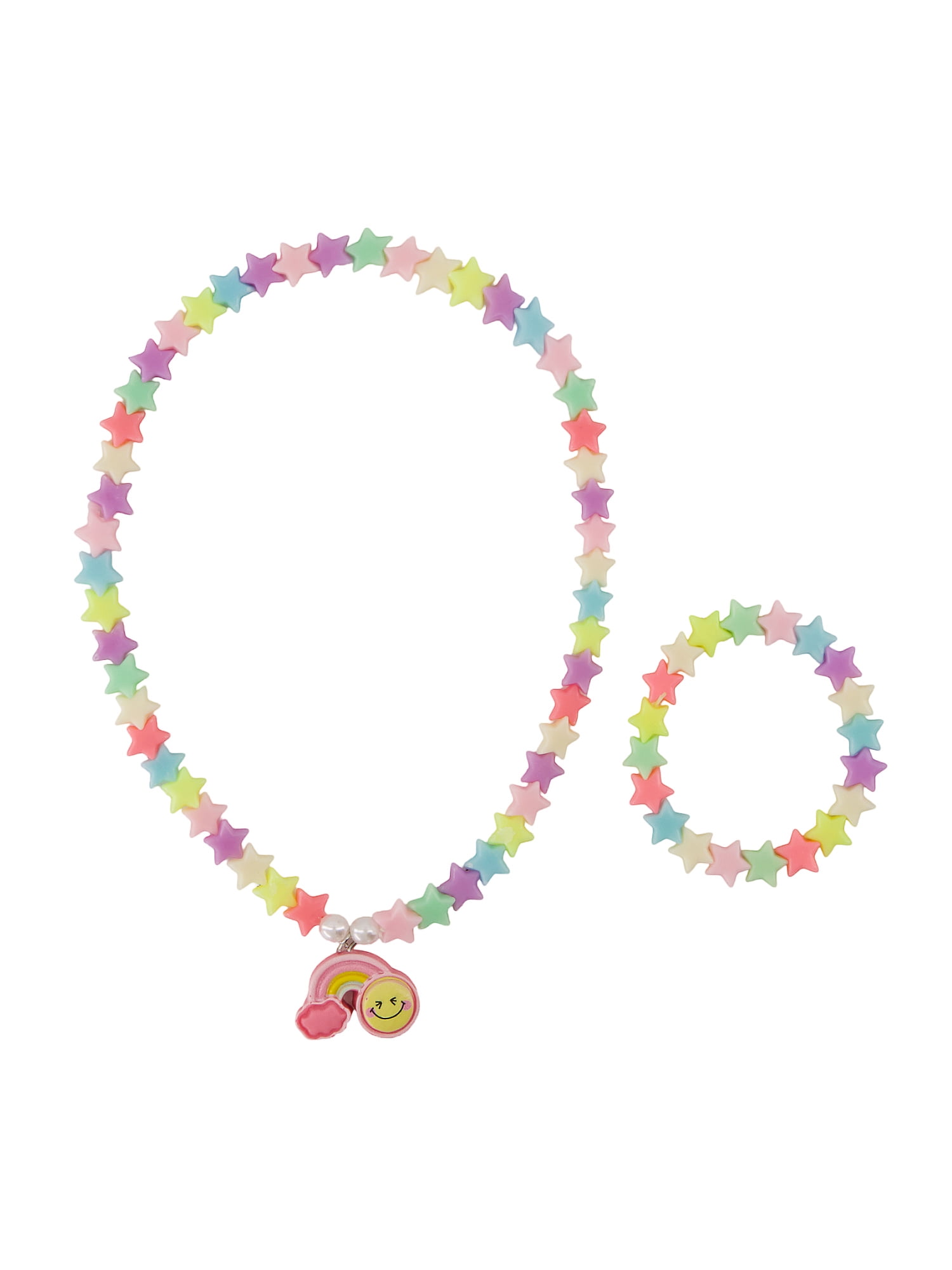 Claire's Necklace/Bracelet Set - Rainbow, 2pcs