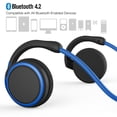 thumbnail image 3 of YUNOVA Small Bluetooth Headphones Wrap Around Head - Sports Wireless Headset with Built in Microphone and Crystal-Clear Sound, Foldable and Carried in The Purse, and 12-Hour Battery Life, 3 of 6