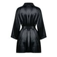 thumbnail image 5 of KVMeteor Women's Plus Size Solid Color Imitation Silk Bow Tie Pajamas Nightgown, 5 of 6