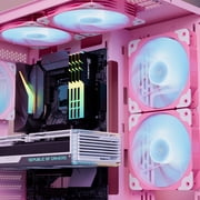 Vetroo SA-140 Pink 140mm Addressable RGB & PWM Motherboard Sync Computer PC Cooling Fans with Controller Low Noise High Performance 4-Pin 1200 RPM Hydraulic Bearing