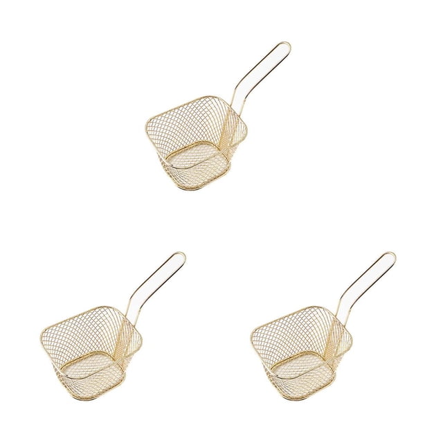 Cateissary Cesta para freír, aperitivos, patatas fritas, pollo, colador de Metal, herramienta de cocina, cestas, colador, contenedor de almacenamiento, Type2 NO2 Cateissary CBP102734