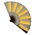 thumbnail image 2 of Accesorios de ventilador plegable LED Decoración Luz de baile nocturno de mano Suministros de regalo para cumpleaños Boda Club nocturno Amarillo Sunnimix Abanico plegable, 2 of 8