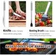 thumbnail image 4 of 9PCS Professional Stainless Steel Barbecue Utensil Set with Bag Easy to Carry, 4 of 5
