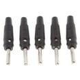 thumbnail image 1 of Tachiuwa 5x 4mm Banana Plug Connector High Quality Male Solderless Screw Stackable Banana black, 1 of 7