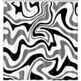 thumbnail image 2 of Boho Black and White Shower Curtain Cute Hippie Spiral Stripe 70s Retro Boho Minimal Aesthetic Groovy Modern Art Bathroom Accessories Waterproof Fabric Curtain with 12PCS Hooks, 72X72in, 2 of 6