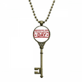 thumbnail image 1 of Happy Thanksgiving Day Seal Pattern Key Necklace Pendant Tray Embellished Chain, 1 of 3