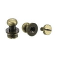 thumbnail image 1 of Unique Bargains 10 Set 8mm Solid Brass Round Head Stud Screw Rivets for DIY Leather Belt Wallet Handbag Decoration, Bronze Tone, 1 of 5