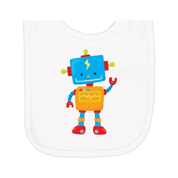Inktastic Toy Robot Newborn Bib