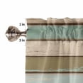 thumbnail image 5 of Tier Curtains 45 Inches Long, Green Blue Brown Farmhouse Window Treatment Curtain Drapes, Vintage Wood Small Curtain Drapes for Bathroom Laundry Room, 27.5"x45", 2 Panels, 5 of 7