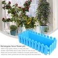 thumbnail image 2 of Worgeous Fence Flower Pots Rectangular Succulent Planting Pot Blue Resin 1Set, 2 of 8