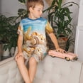 thumbnail image 4 of Balery Beach Starfish Shell Conjunto de Pijama Infantil de Manga Corta con Estampado – Ropa de Dormir de Algodón Suave-Large, 4 of 6