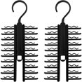 thumbnail image 5 of 2 Pcs Porte-Cravates, Support de Cravates Réglable en Forme de X avec 20 Emplacements, Rotation Libre à 360° Antidérapant, Cintres pour Cravates et Ceintures Chaussettes, 5 of 5