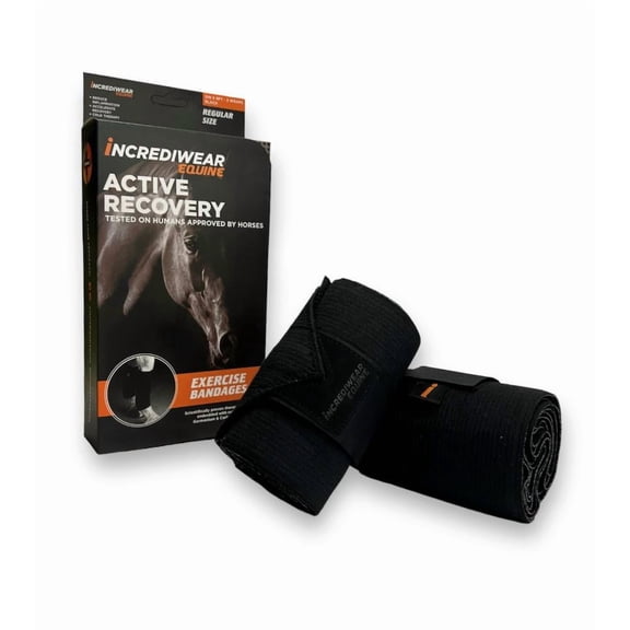 Incrediwear Equine IncrediWear Circulation Exercise Bandages Black (Pair)