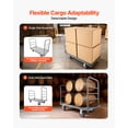 thumbnail image 4 of VEVOR Platform Truck, 2650 lbs Capacity, Heavy Duty Flatbed Cart Dolly with Detachable Guardrail and Swivel Wheels, Foldable Hand Push Truck Cart, for Groceries, Garage, Warehouse, 48 x 24 x 36.2 in, 4 of 9