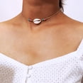 thumbnail image 2 of harmtty Bohemian Women Summer Beach Adjustable Beads Shell Choker Necklace Jewelry,Silver, 2 of 8