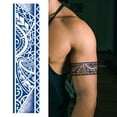 thumbnail image 4 of 4PCS Brazalete Impermeable Etiqueta Engomada Del Tatuaje Semi Permanente para Mujeres Hombres (240x63mm), 4 of 9