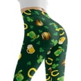 thumbnail image 5 of DISNIMOSt. Patrick's Day Workout Leggings for Women, Lucky Leaf Beer Printed Yoga Pants High Waist Yoga Ankle Pants Comfy Ankle Length Leggings for Yoga Gym, Green, XL, 5 of 6