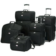 Am Tourister Royalty At 5pc Black Luggage Set