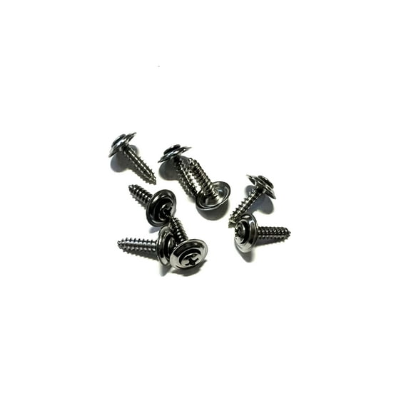 Door Panel Screws Set, Lower, Chrome, 8 Pieces, Fits 67-69 Camaro/Firebird and 64-72 Chevelle