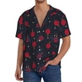 thumbnail image 1 of Fotbe Ping Pong Camisa Estampada de Manga Corta para Hombre, Casual de Verano, Estilo Playero, Sin Arrugas-Small, 1 of 5