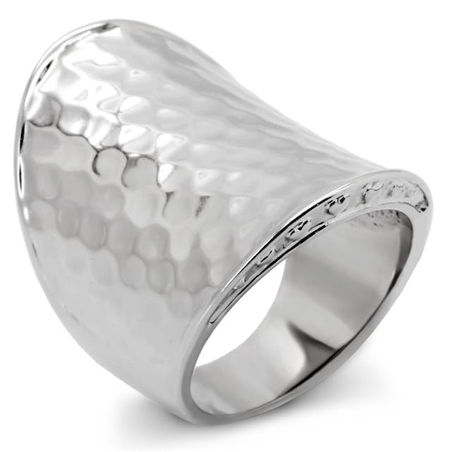 Bague en Acier Inoxydable Poli pour Femmes Sans Stone in Aucun Stone - Taille 10