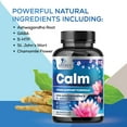 thumbnail image 6 of Natural Calm, Unwind & Relax Support - Ashwagandha, GABA, Magnesium, L-Theanine & More - Natural Focus, Energy & Immune Support - Nature's Non-GMO, Vegan, Gluten Free, Bottled in USA - 120 Capsules, 6 of 10