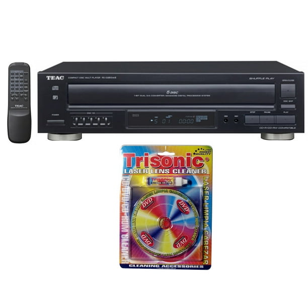 Teac 5-Disc Carousel Player with Remote (12-PD-D2610MK2) with Trisonic Laser Lens Cleaner for DVD/CD Players - Walmart.com