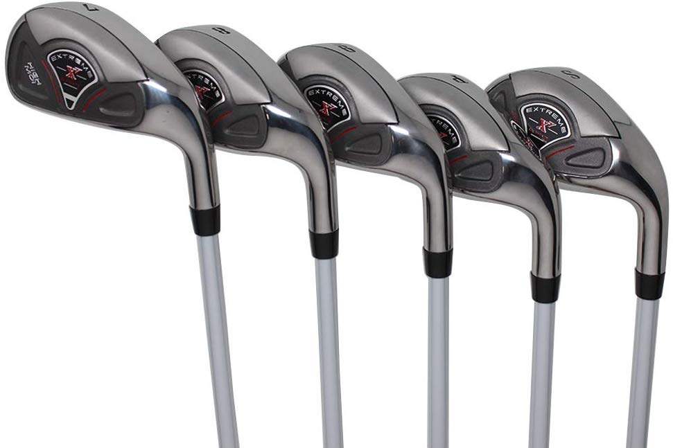 Extreme X7 High MOI +1 inch Over Big & Tall Men's Complete 5-Piece Iron Set (7-SW) Right Handed Regular R Flex Graphite Shafts (Tall 6'0"+ / +1" Over) with Midsize Black Pro Velvet Grips - image 4 of 8