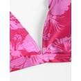 thumbnail image 4 of Conjunto de bikini ZAFUL, traje de baño de cintura alta con estampado floral para mujer, 4 of 7