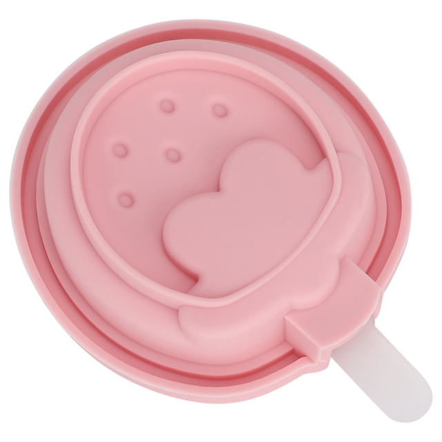 Heaveant Ice Mold, Cute Strawberry Shape Ice Mold DIY Ice Cream Maker Making Tool with Lid for Summer