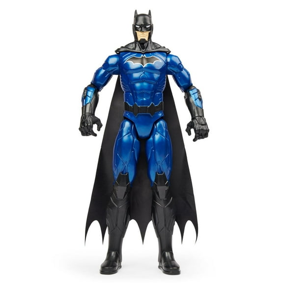 Figurine Batman Metal-Tech Batman de 12 pouces (costume noir/bleu clair), pour enfantsJouets pour garçons à partir de 3 ans