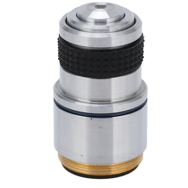 Biological Microscope Lens, High Magnification Achromatic Objective Lens Universal High Light Transmittance For Microscope /0.65,S60/0.85,S100/1.25 OIL