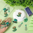thumbnail image 3 of 1 caja de 16 piezas de 4 estilos de dijes de trébol de cuatro hojas, dijes de acrílico para el Día de San Patricio, sombrero, corbata, botas, cerveza, dije festivo irlandés, 3 of 5