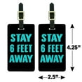 thumbnail image 6 of Stay 6 Feet Away Luggage ID Tags Suitcase Carry-On Cards - Set of 2, 6 of 6