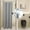 Gray, variant on 3 in 1 Waterproof Waffle Weave Shower Curtain and Clear Liner Set with 6 Stainless Steel Hooks Double Sided for Bathroom 72 Inches Heavy Duty Polyester Fabric Shower Curtains 36x72
