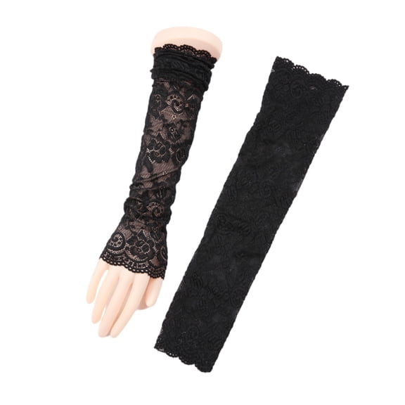 T-HOTLYST Lace Flower Arm Covers Sun Protective Arm Sleeves Women Fashion Arm Protectors for Driving Cycling and Outdoor Activity
