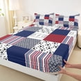 thumbnail image 3 of Feelyou Eat Sleep Football Teen Twin Sheet Sets, Plaid Stripes Bedding, 3-Piece, 3 of 7