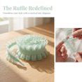 thumbnail image 3 of INSPIRE CHIC Lace Ruffled Shoelaces Ribbon Semi Sheer Pleated Trim Chiffon Elastic Shoe Strings for Sneakers 2 Pairs Light Green 3cm 120cm/47.2", 3 of 6