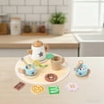 thumbnail image 6 of KOYPTL Simulated Tea Set Toy for Toddlers Boys Girls 2-4-6-8 Years Old,Mini Wooden Afternoons Tea Toys with Accessories for Soothing Playing Indoor,Gift for Christmas Birthday Education Pretend Play, 6 of 7