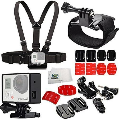 Blackberry Curve Front Housing Skydiving Accessory Kit Includes Curved Adhesive Helmet Front Mount Kit + 2X Curved & Flat Adhesive Mounts + Wrist Strap + Chest Strap + Frame Mount Housing + Microfiber Cleaning Cloth for GoPro H ()