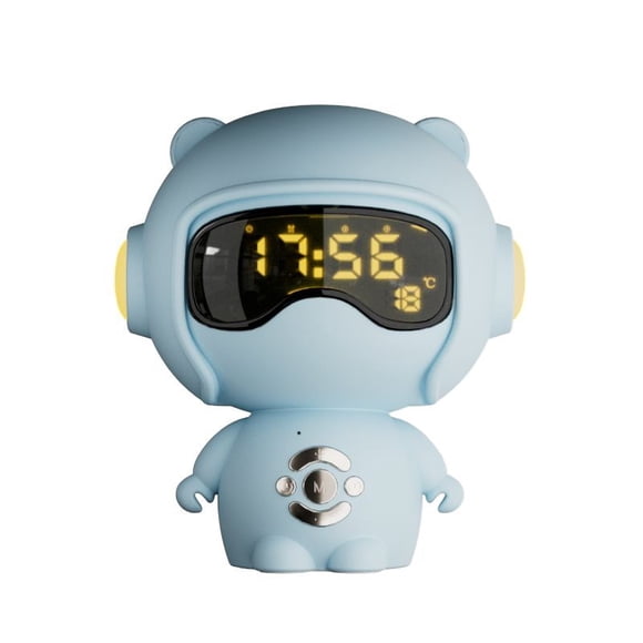 Lindo despertador LED de dibujos animados para niños: ¡3 modos de luz nocturna y sonido envolvente!