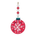 thumbnail image 4 of Melrose International Wood Bead Snowflake Ornaments - Rustic Winter Decor - Set of 12 Red, 4 of 5