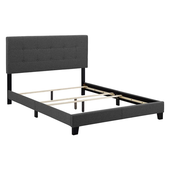 Amira Full Upholstered Fabric Bed (6000-GRY)