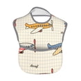 thumbnail image 2 of Hirioo Striped Vintage Planes for Baby Waterproof Pocket Bib Adjustable Closed for Babies Toddlers with Large Pocket 6-24Months, 2 of 8