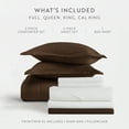 thumbnail image 4 of 8-Piece Bedding Bundle with Comforter Set, Bed Sheets & Bed Skirt in Chocolate Ultra Soft Microfiber for King Size Beds, 4 of 17