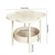 thumbnail image 3 of Estante de almacenamiento para mesita de noche pequeña | Mesita de noche de plástico de doble capa | Mini mueble de mesa auxiliar móvil para sofá de dormitorio | Abrir Organizador de almacenamiento, 3 of 8